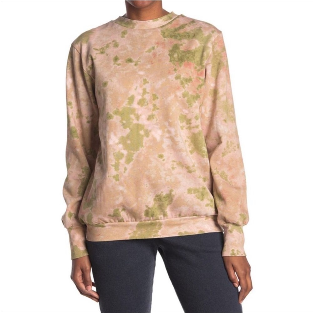 AFRM Munroe Tie Dye Print Crew Neck Sweater Women’s Size XS NWT